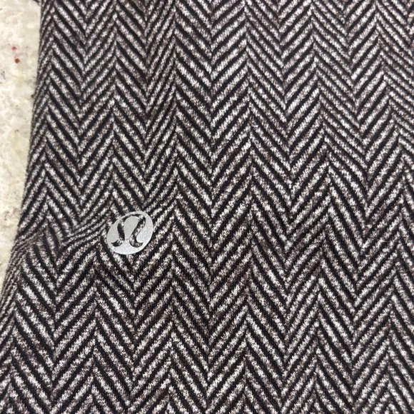 Lululemon Wunder Under Brown/Black/Grey Herringbone Leggings sz 10 - Picture 7 of 8